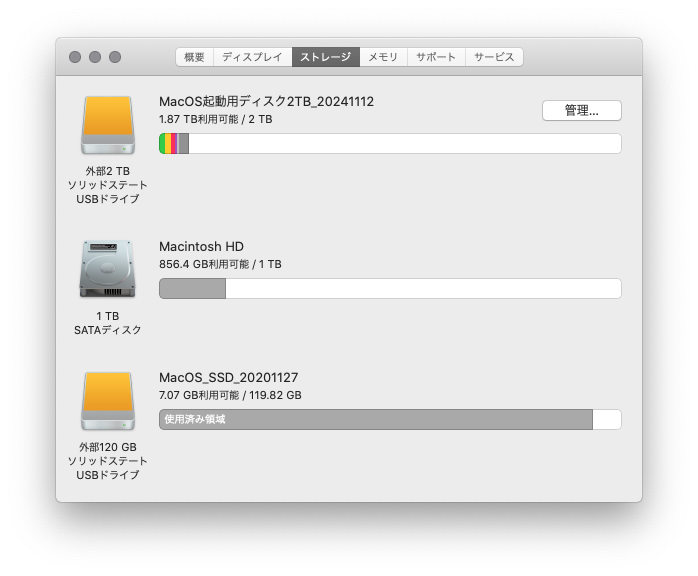 iMac(21.5-inch,Late 2012)-ストレージ